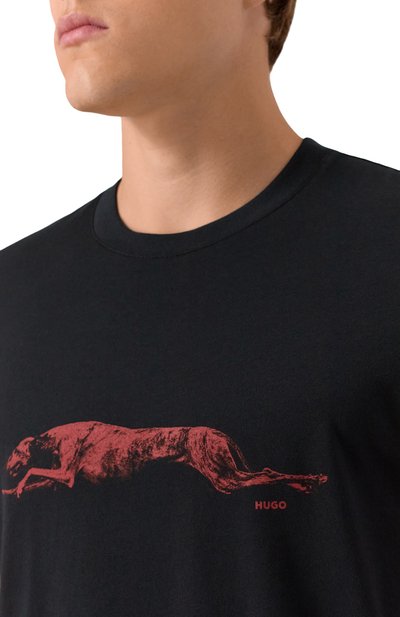Хлопковая футболка HUGO, арт. 50548557, фото 5