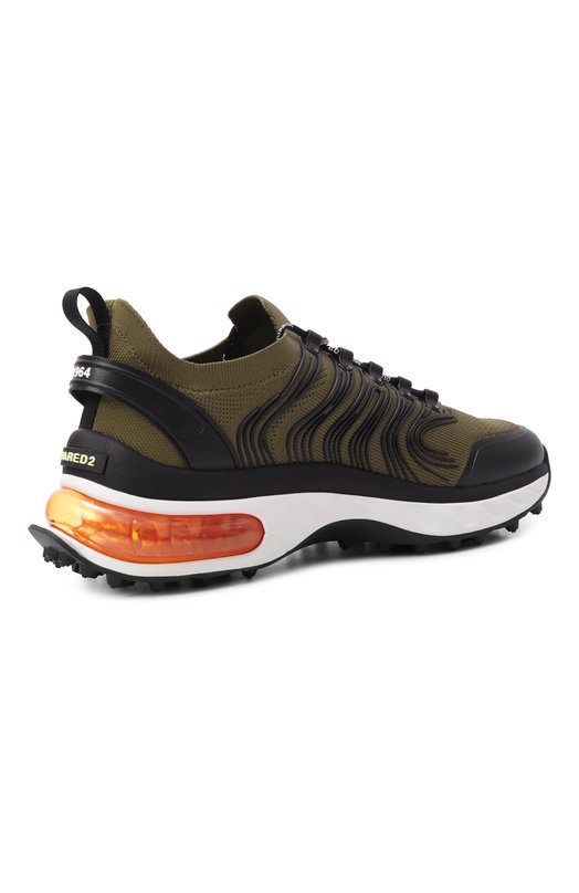 Текстильные кроссовки Bubble Dsquared2 SNM0446/59208414 Хаки  SNM0446/59208414 Фото 5