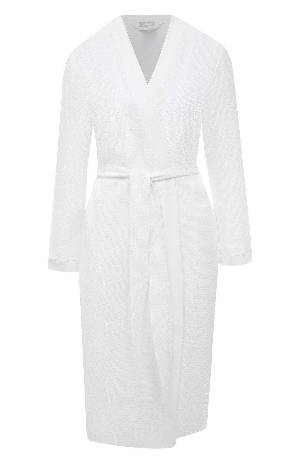 Хлопковый халат HANRO белого цвета по цене 29810 руб., арт. 077303., фото 1 Хлопковый халат HANRO, арт. 077303., фото 1