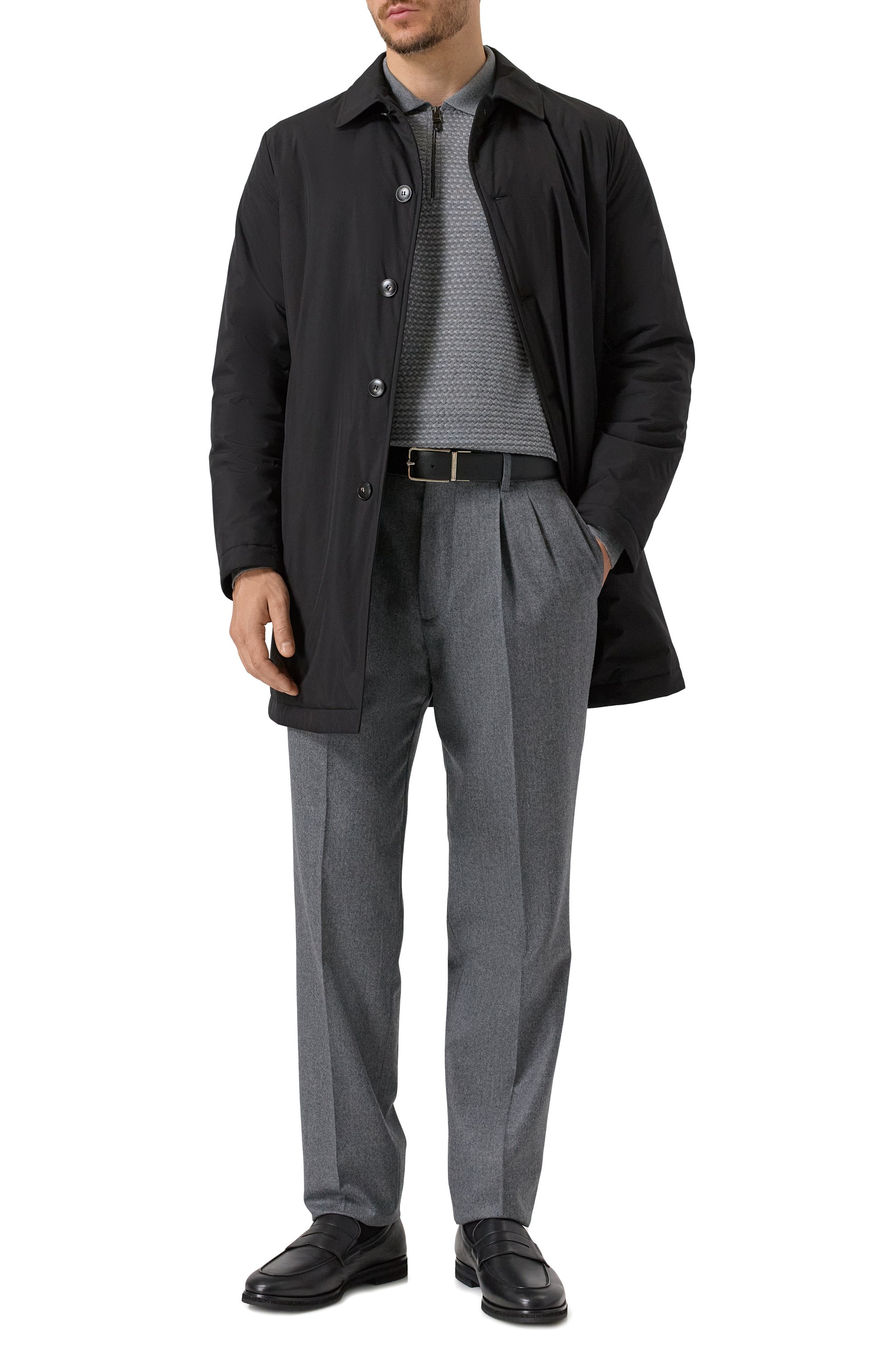 Кожаные пенни-лоферы BARRETT черного цвета по цене 74350 руб., арт. 252U018.7, фото 2 Кожаные пенни-лоферы BARRETT, арт. 252U018.7, фото 2