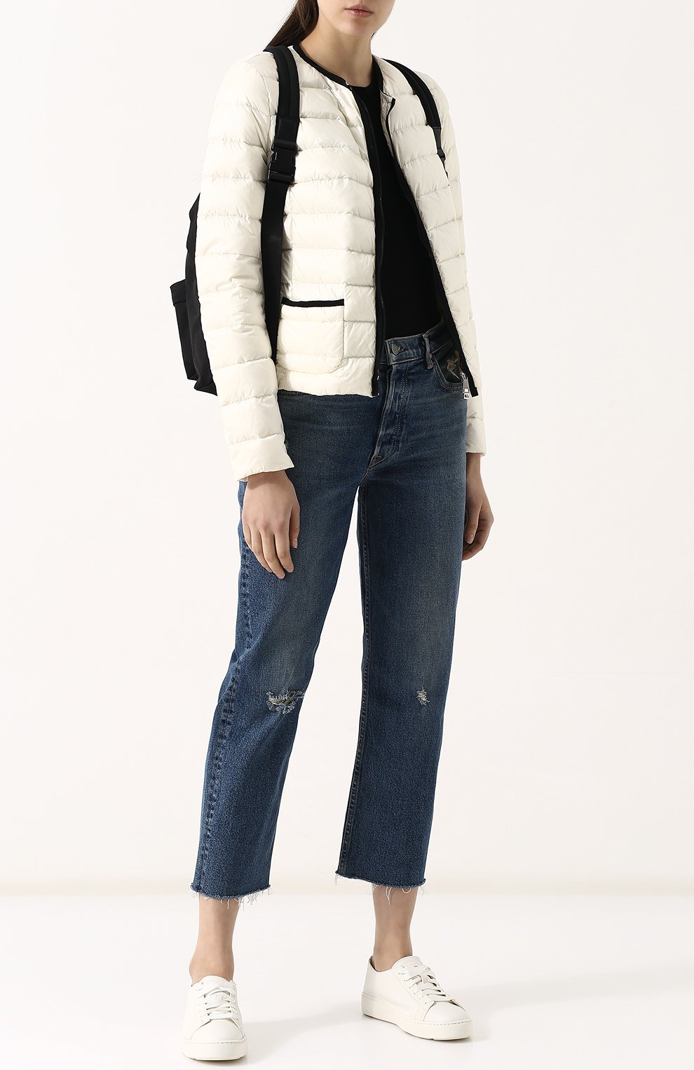 Стеганый пуховик на молнии с круглым вырезом MONCLER, арт. D1-093-45327-99-53048, фото 2