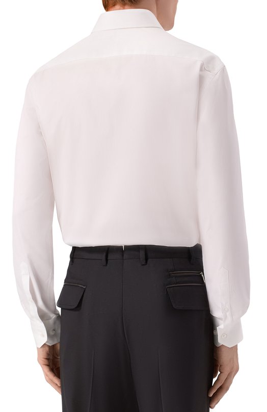 Хлопковая сорочка Giorgio Armani 8CGCCZMC/TZ064 Белый  8CGCCZMC/TZ064 Фото 4