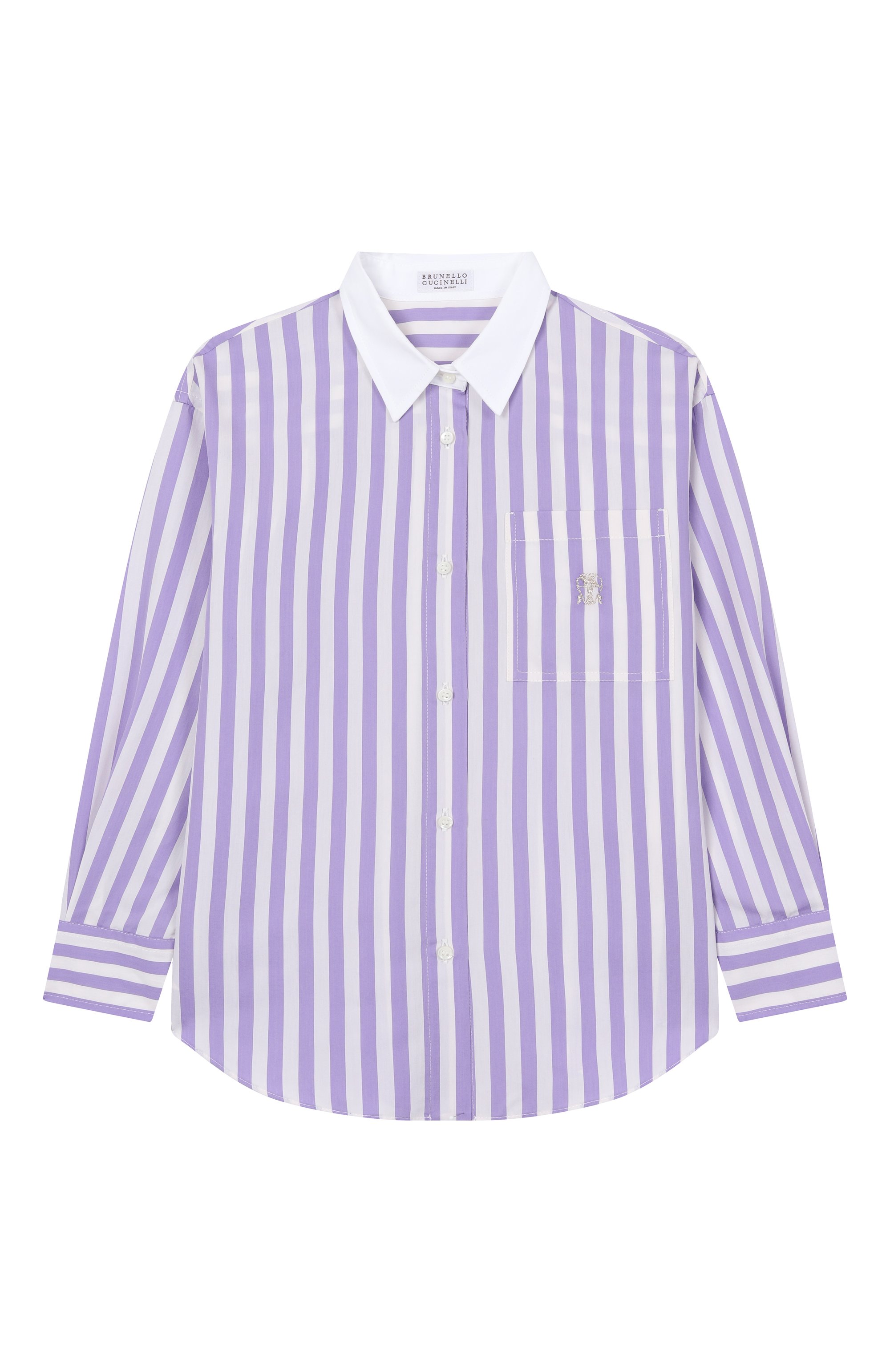 Рубашка из хлопка и шелка BRUNELLO CUCINELLI, арт. BH757C859B, фото 1