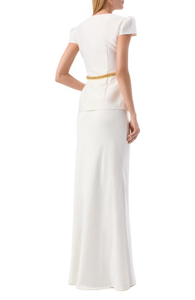 Комбинированное платье SELF-PORTRAIT белого цвета по цене 95700 руб., арт. PF25017XAC, фото 3 Комбинированное платье SELF-PORTRAIT, арт. PF25017XAC, фото 3