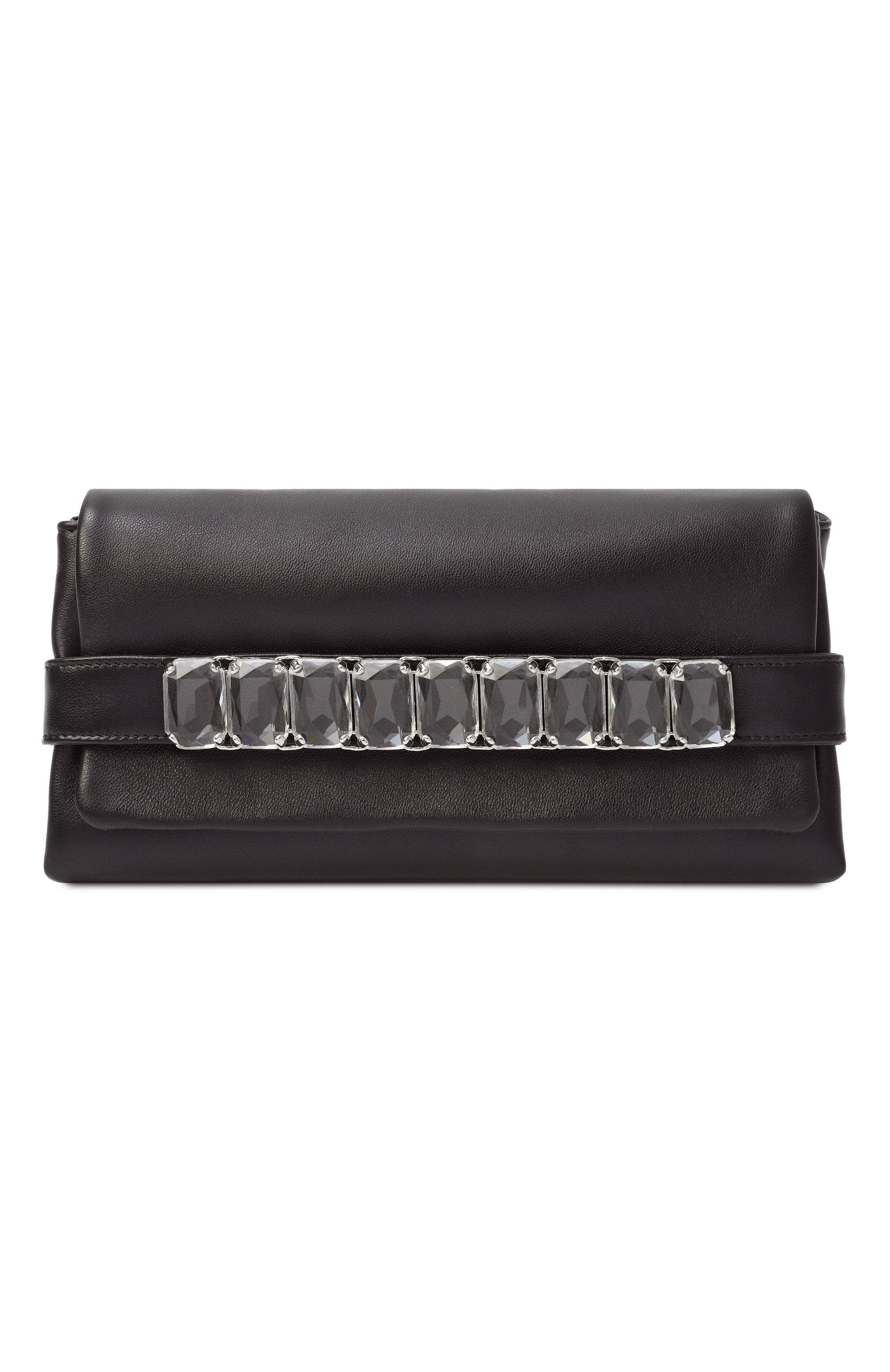 Клатч kya JIMMY CHOO черного цвета по цене 89950 руб., арт. KYARXU, фото 1 Клатч kya JIMMY CHOO, арт. KYARXU, фото 1