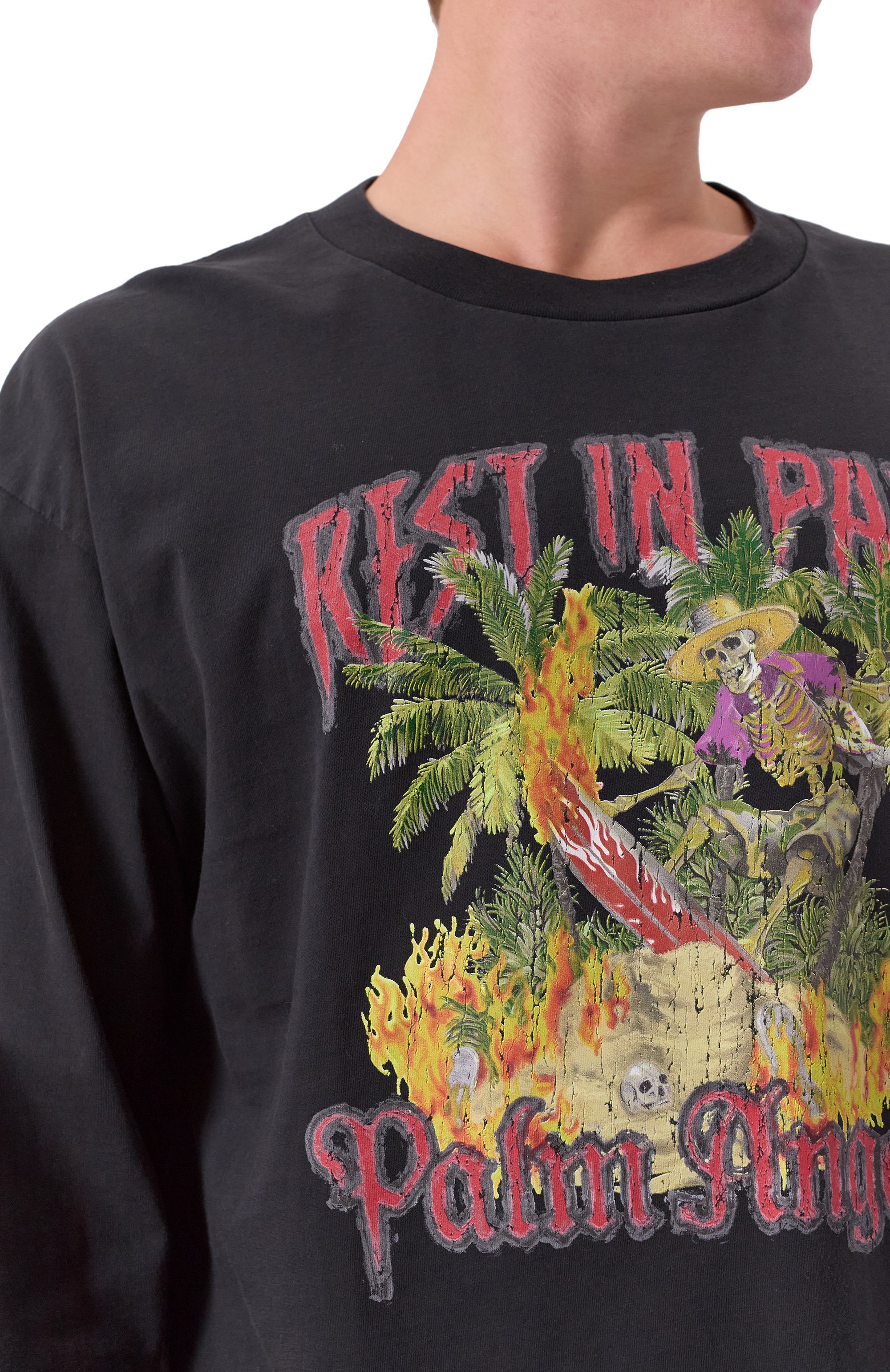 Хлопковый лонгслив PALM ANGELS, арт. PMAB058F25JER004, фото 5