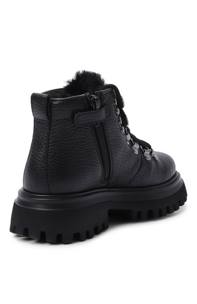 Кожаные ботинки DOLCE & GABBANA черного цвета по цене 59800 руб., арт. DA5362/A0722, фото 3 Кожаные ботинки DOLCE & GABBANA, арт. DA5362/A0722, фото 3