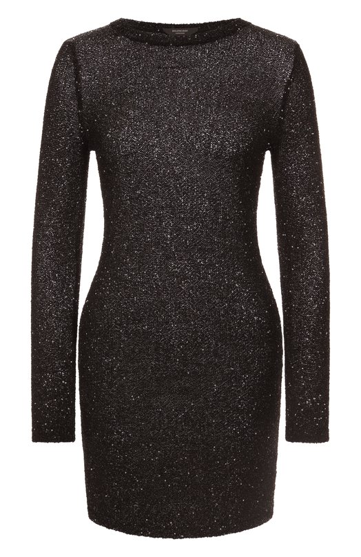 Платье с отделкой пайетками Balenciaga 818983/T7196 Чёрный 818983/T7196