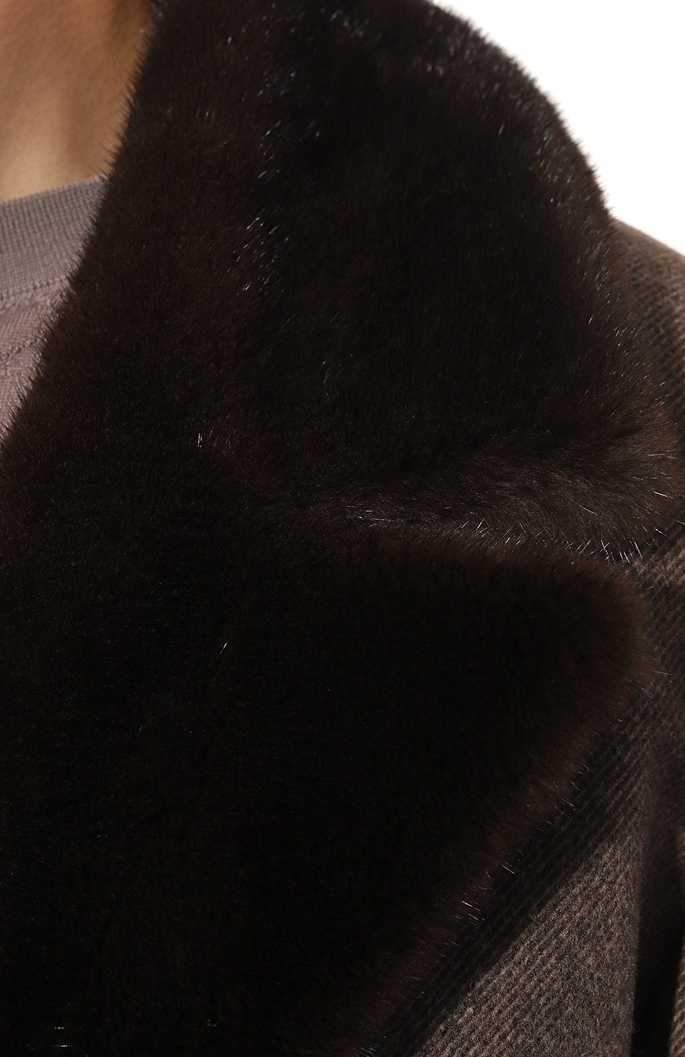 Кашемировое пальто с воротником из норки VICTORIA KUSENKOVA, арт. 719110283543, фото 5