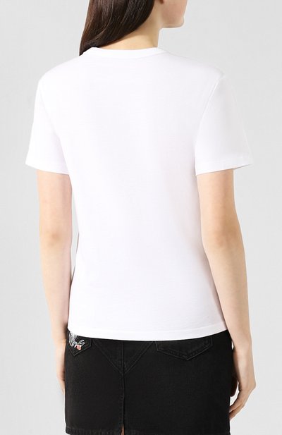 Хлопковая футболка REDVALENTINO белого цвета по цене 17800 руб., арт. SR3MG02H/4F9, фото 4 Хлопковая футболка REDVALENTINO, арт. SR3MG02H/4F9, фото 4