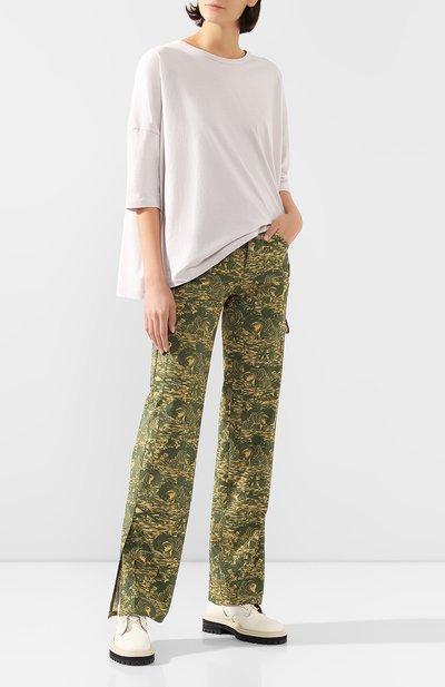 Хлопковая футболка YOHJI YAMAMOTO серого цвета по цене 21950 руб., арт. YS-T02-670, фото 2 Хлопковая футболка YOHJI YAMAMOTO, арт. YS-T02-670, фото 2