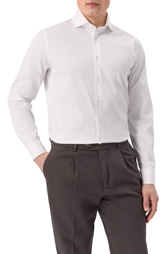 Хлопковая сорочка Corneliani 25P002-2511474 Белый  25P002-2511474 Фото 3