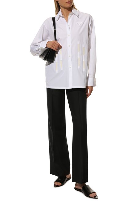 Женские кожаные шлепанцы PRADA, арт. 1XX634-055-F0002-005