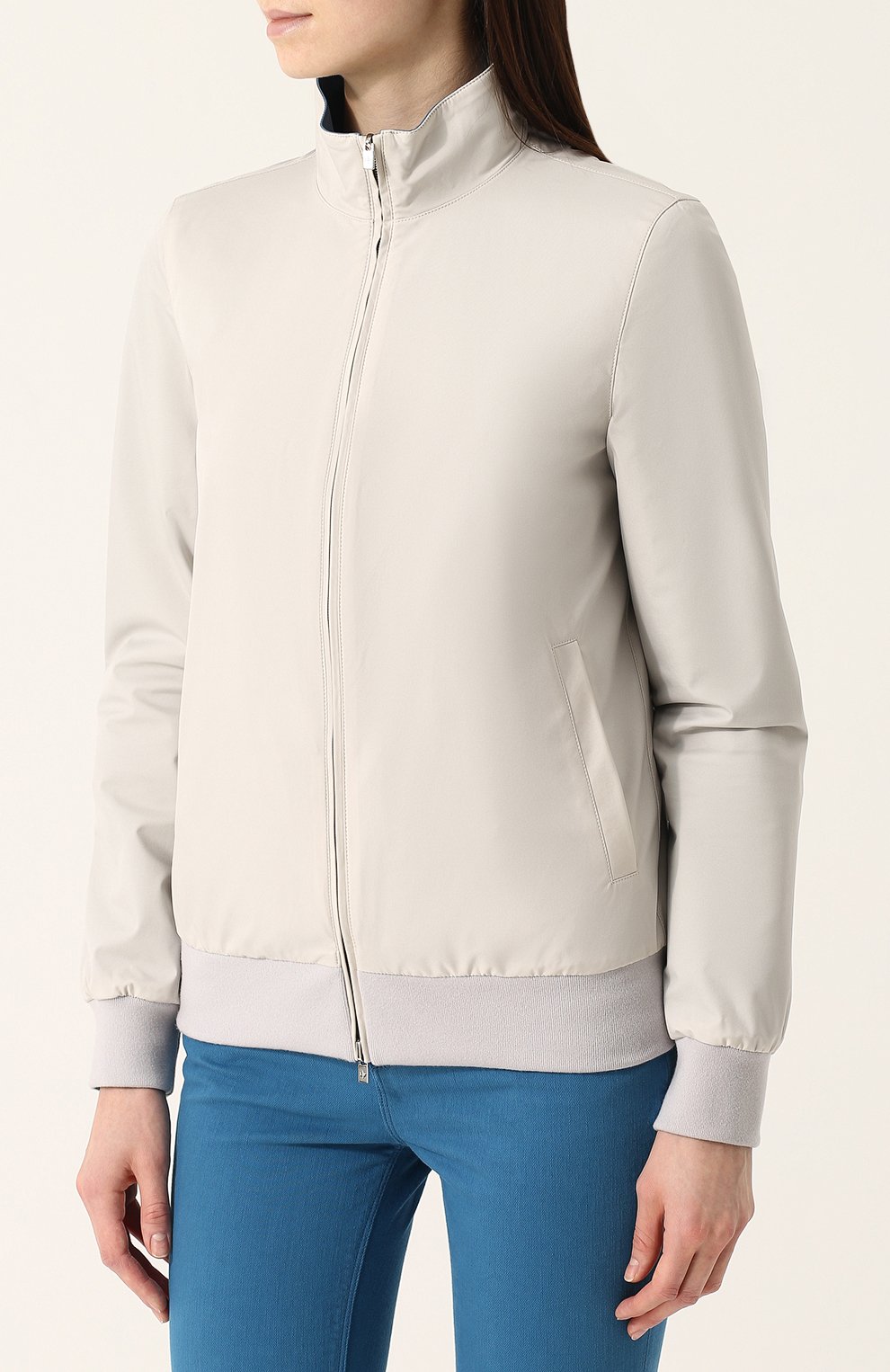 Двусторонний кожаный бомбер с воротником-стойкой LORO PIANA, арт. FAI0982, фото 6