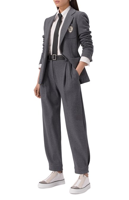 Женские хлопковые брюки BRUNELLO CUCINELLI, арт. MG927P8764