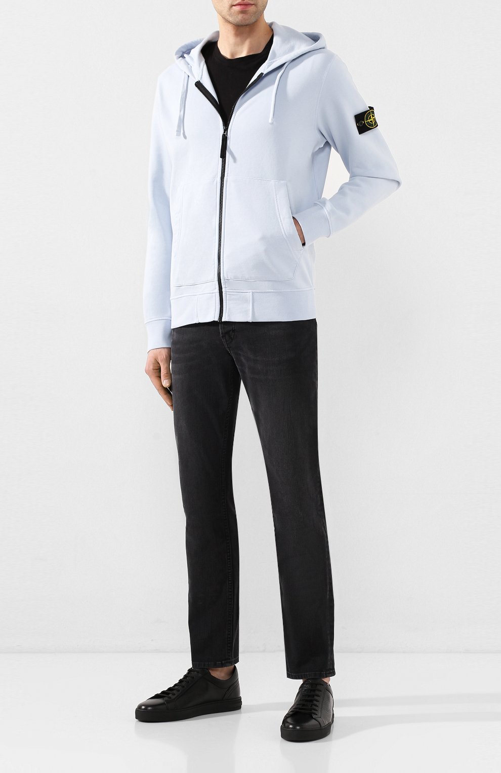 Хлопковая толстовка STONE ISLAND голубого цвета по цене 37050 руб., арт. 721564251, фото 2 Хлопковая толстовка STONE ISLAND, арт. 721564251, фото 2