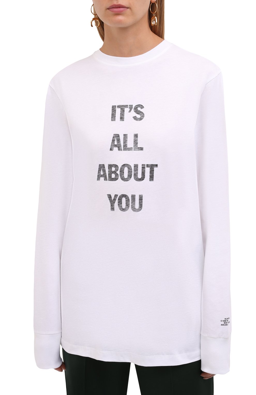 Хлопковый лонгслив HELMUT LANG, арт. L05HW509, фото 3