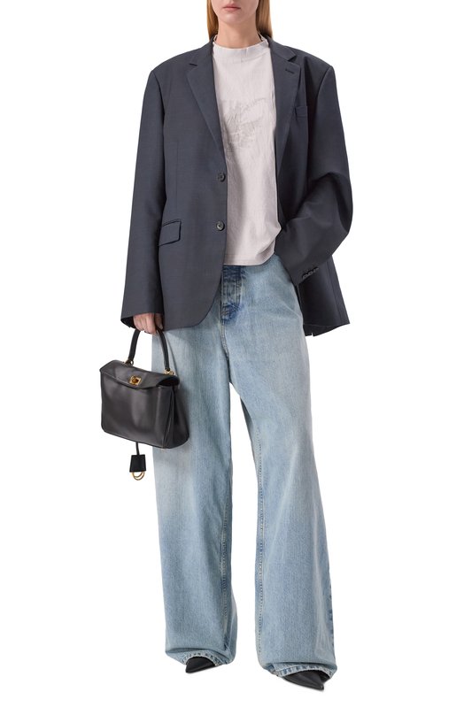 Хлопковая футболка Balenciaga 850989/TTVC4 Белый  850989/TTVC4 Фото 2