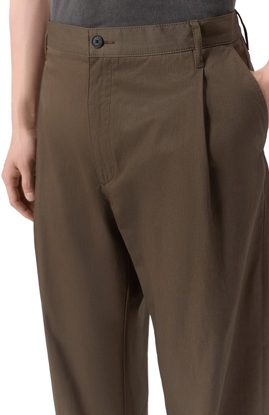 Хлопковые брюки HUGO Blue 50544758 Коричневый  50544758 Фото 5