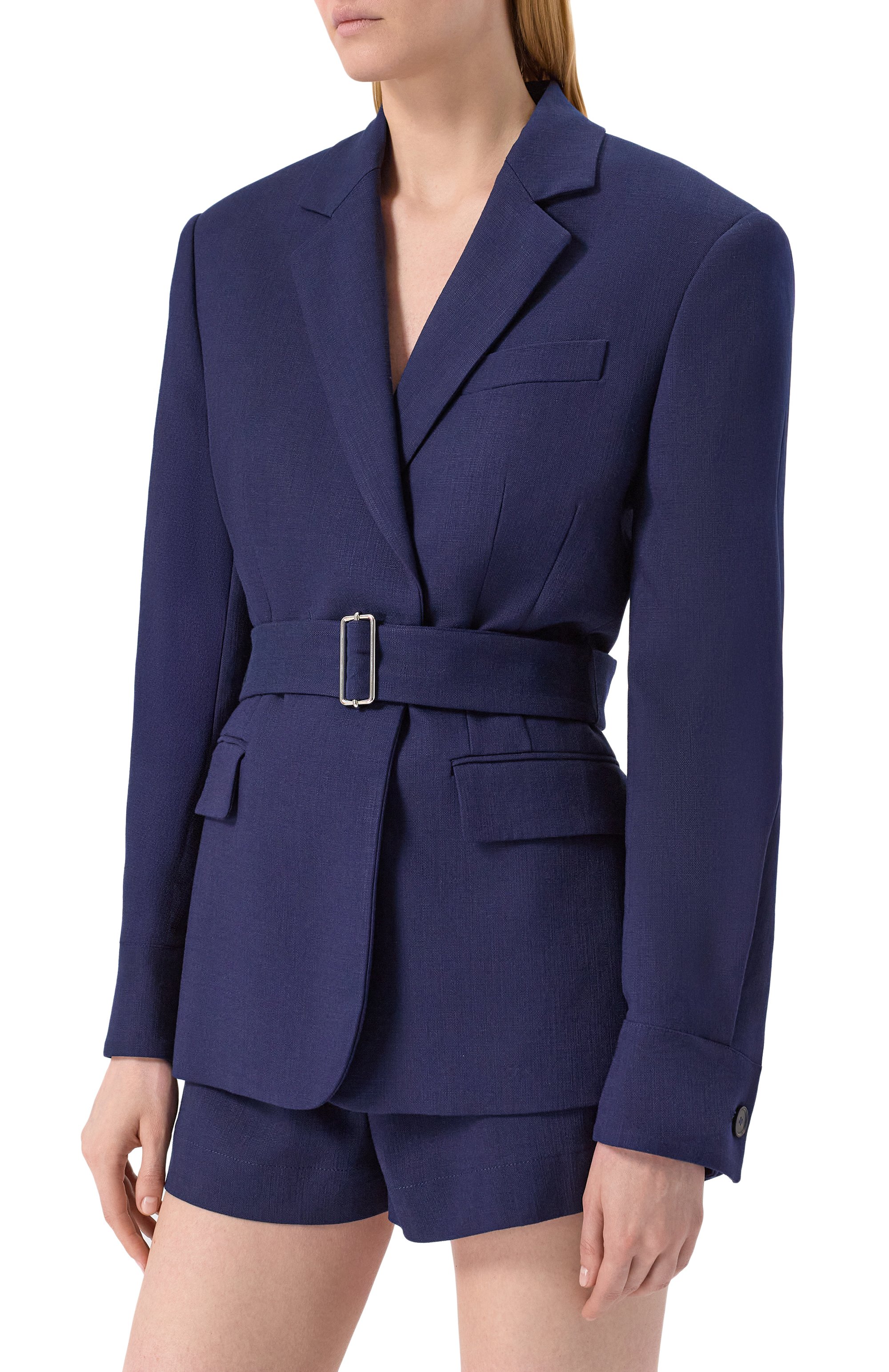 Жакет из вискозы MSGM синего цвета по цене 61900 руб., арт. 3841MDG24/257106, фото 3 Жакет из вискозы MSGM, арт. 3841MDG24/257106, фото 3