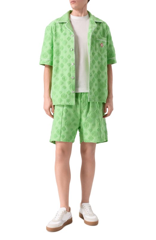 Хлопковые шорты Casablanca M-SP26-JTR-271-01 Зелёный  M-SP26-JTR-271-01 Фото 2