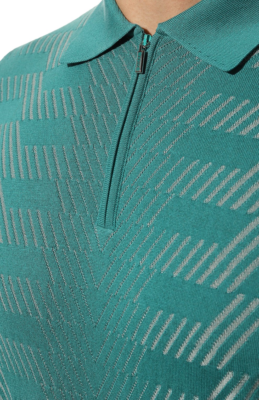 Поло из шелка и хлопка ZILLI, арт. MBZ-PZ072-DEGR1/MC01, фото 5