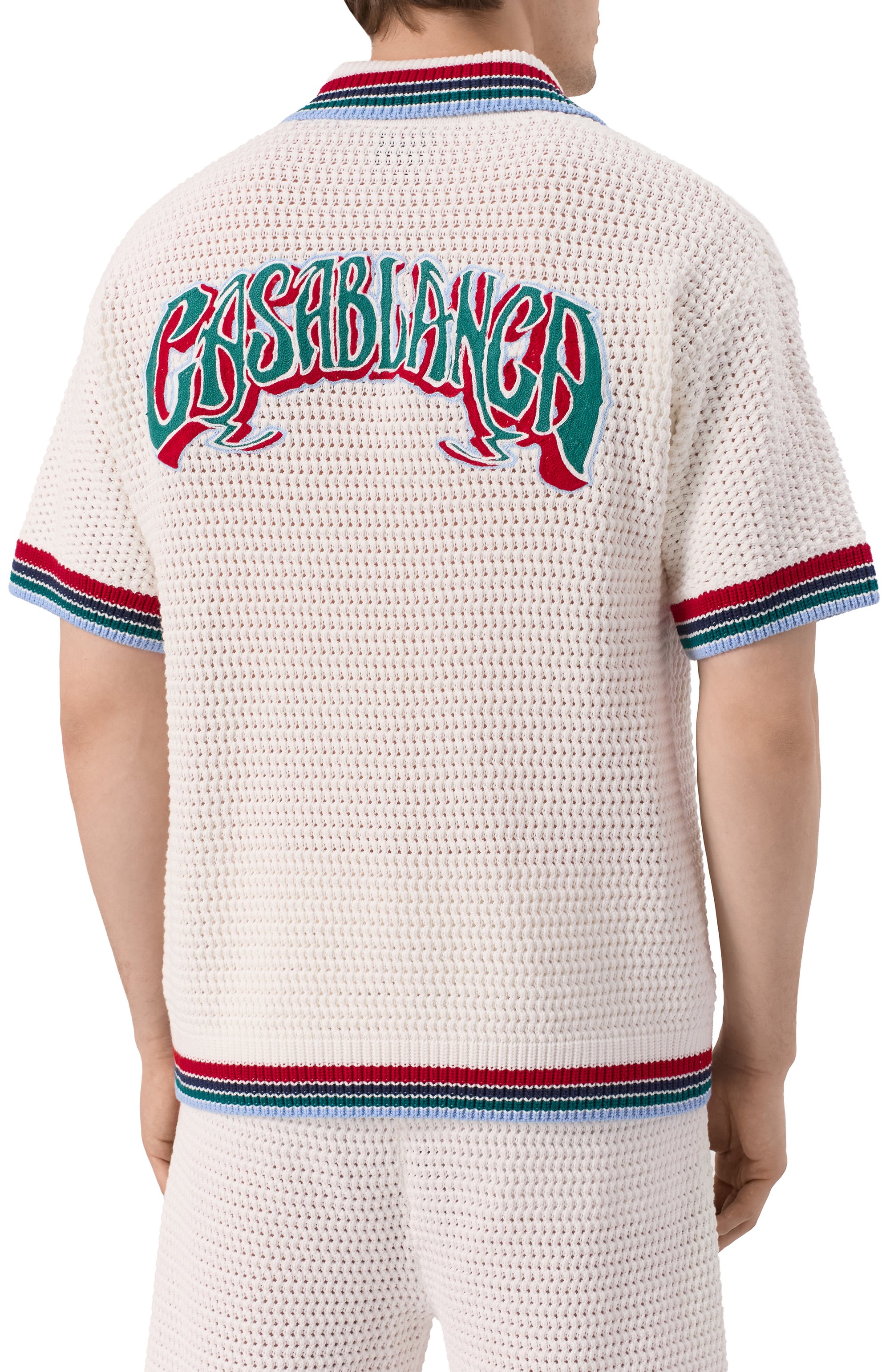 Хлопковая рубашка CASABLANCA белого цвета по цене 64850 руб., арт. MS25KW92001, фото 4 Хлопковая рубашка CASABLANCA, арт. MS25KW92001, фото 4