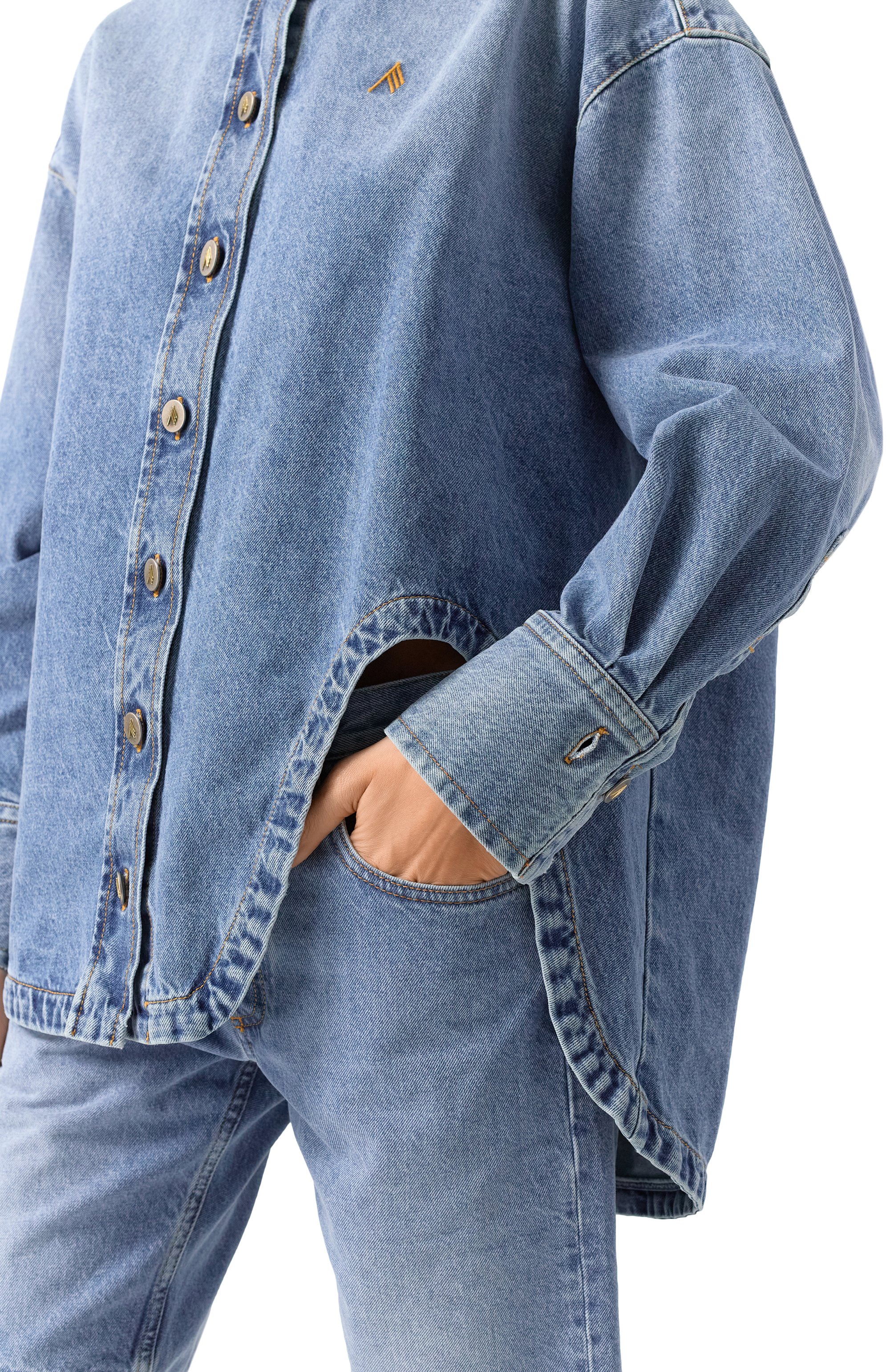 Джинсовая рубашка THE ATTICO, арт. 250WCB00068/DDD085AA, фото 5