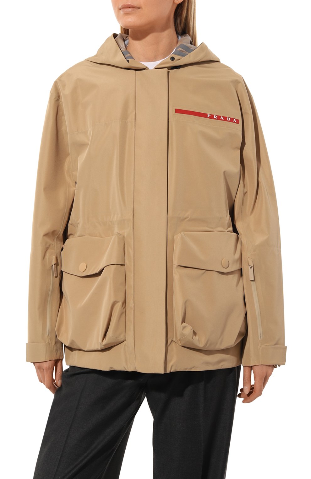 Куртка prada linea rossa PRADA бежевого цвета по цене 280000 руб., арт. 291768-1V94-F0065-201, фото 3 Куртка prada linea rossa PRADA, арт. 291768-1V94-F0065-201, фото 3