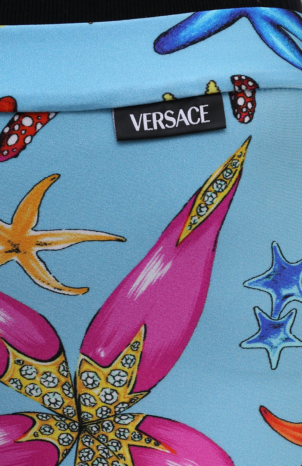 Легинсы VERSACE голубого цвета по цене 59450 руб., арт. A89223/1F01147, фото 5 Легинсы VERSACE, арт. A89223/1F01147, фото 5