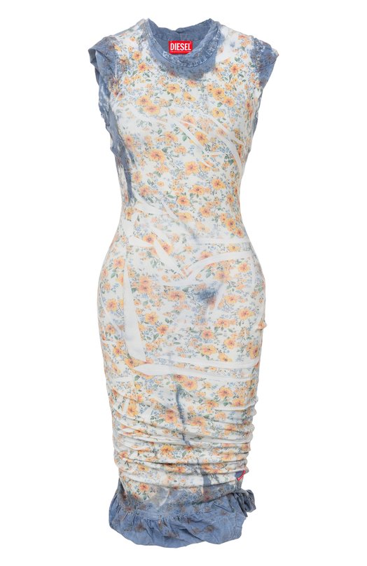 Хлопковое платье Diesel A22937/0IFBA Голубой A22937/0IFBA