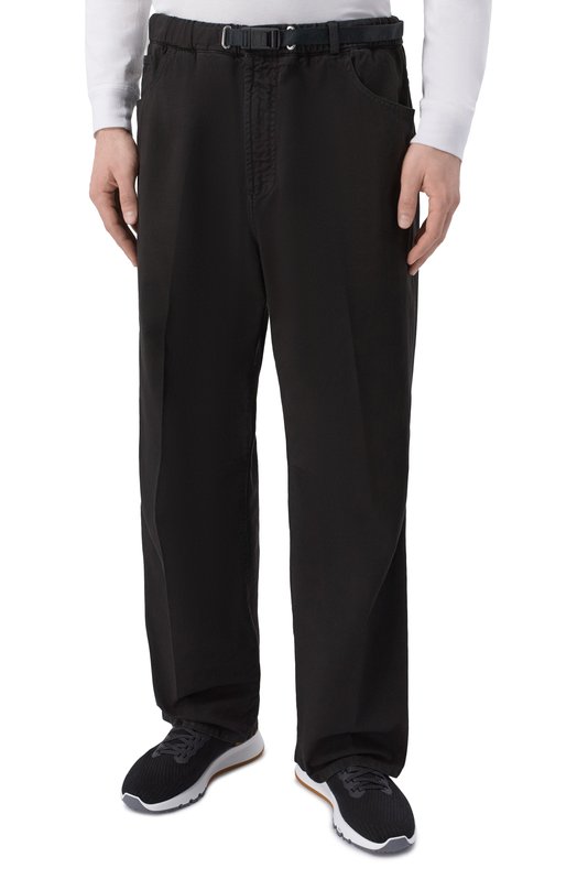 Хлопковые брюки White Sand 26SU93/260 Чёрный  26SU93/260 Фото 3