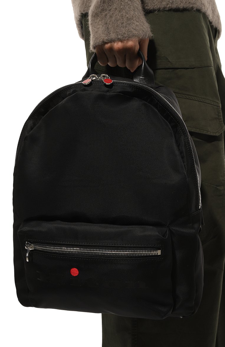 Мужской рюкзак KITON черного цвета, арт. UBA0021N01047 | Фото 2 (Материал сплава: Проставлено; Материал: Текстиль; Драгоценные камни: Проставлено; Стили: Кэжуэл; Размер: large)