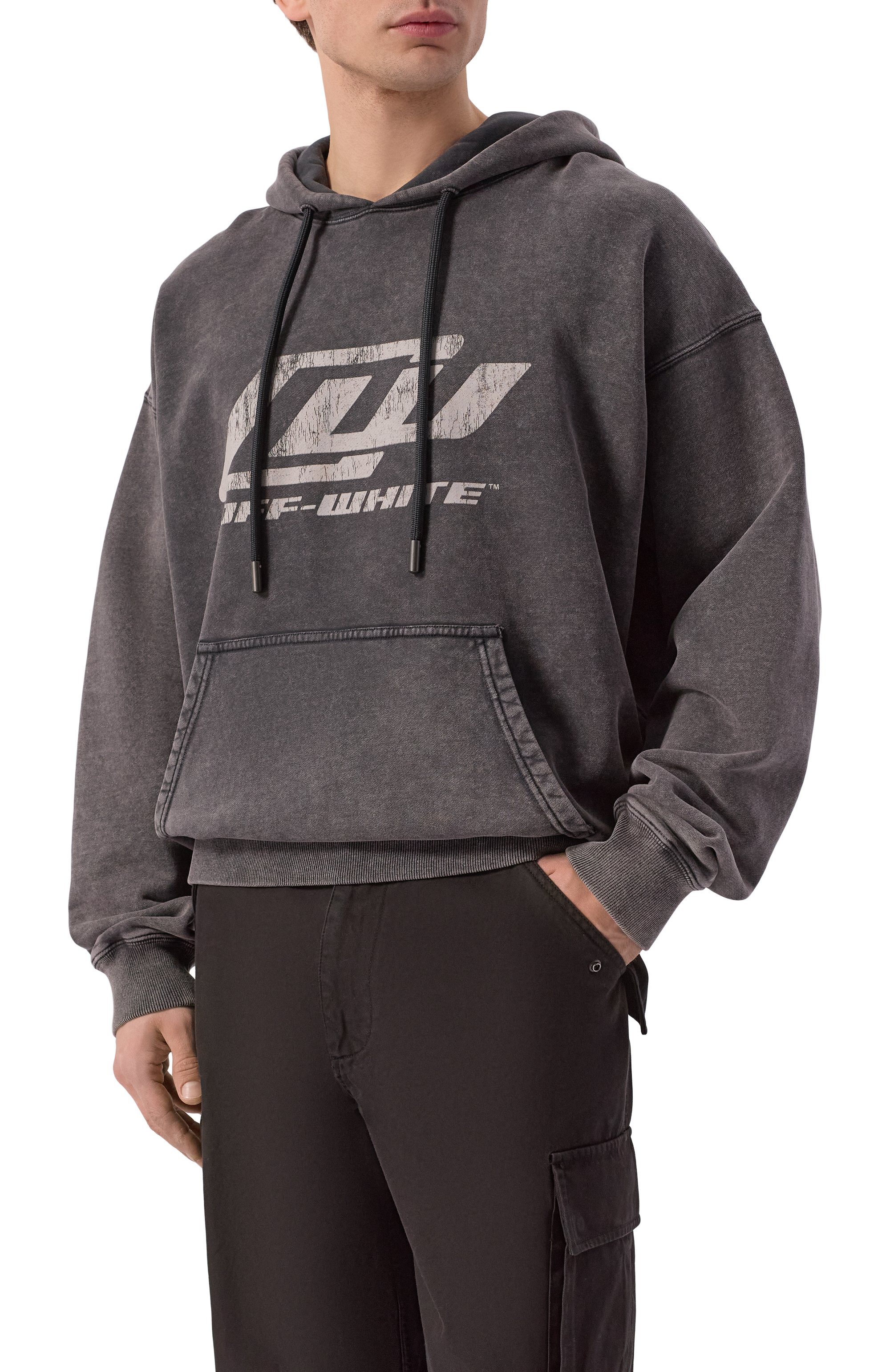 Хлопковое худи OFF-WHITE, арт. 0MBB085S26FLE00F, фото 3