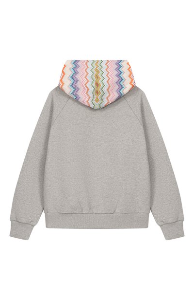 Хлопковое худи MISSONI серого цвета по цене 24200 руб., арт. MZ4B30/Z4104, фото 2 Хлопковое худи MISSONI, арт. MZ4B30/Z4104, фото 2
