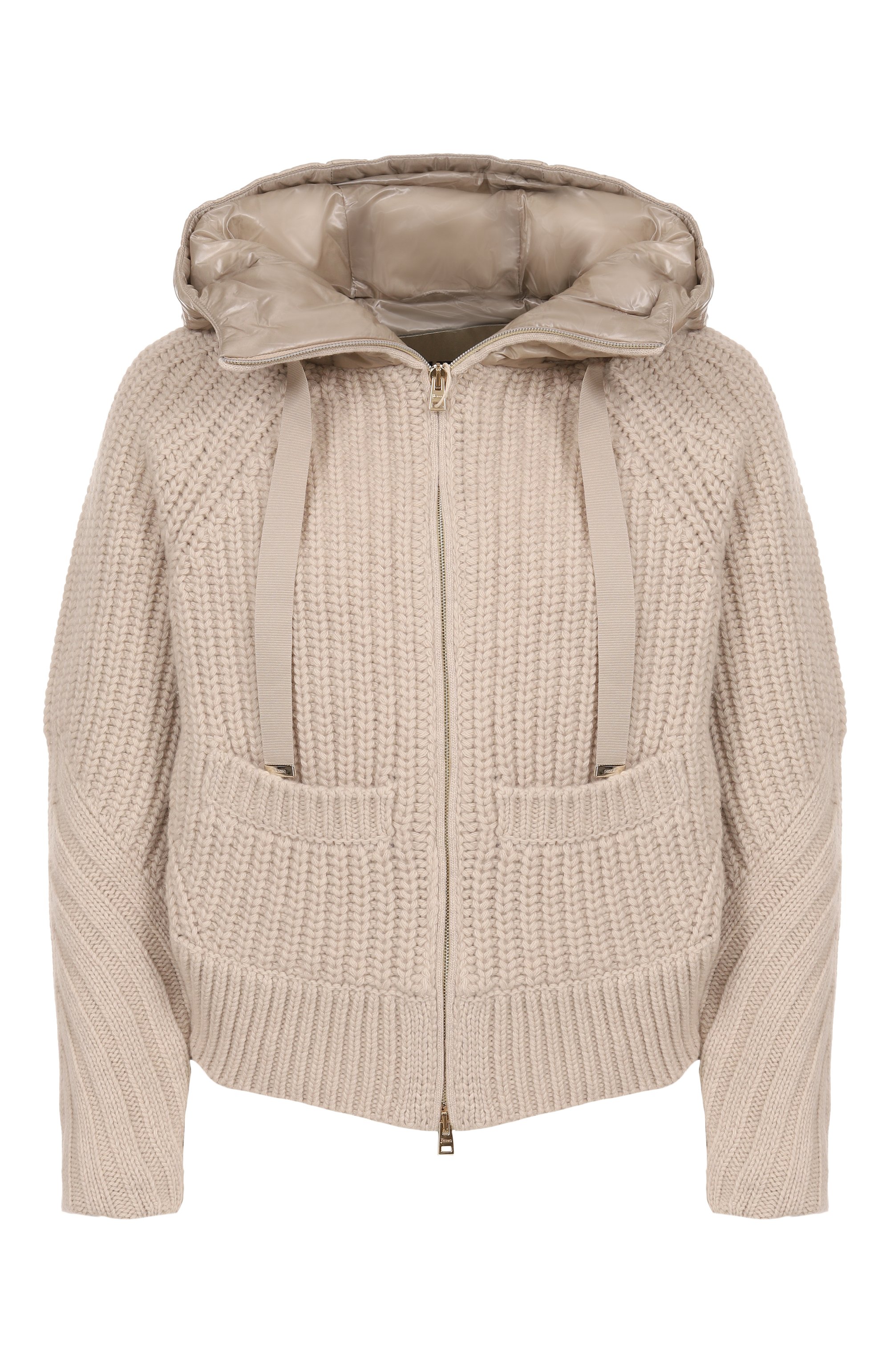 Комбинированный кардиган HERNO бежевого цвета по цене 106000 руб., арт. MP000150D/70016, фото 1 Комбинированный кардиган HERNO, арт. MP000150D/70016, фото 1