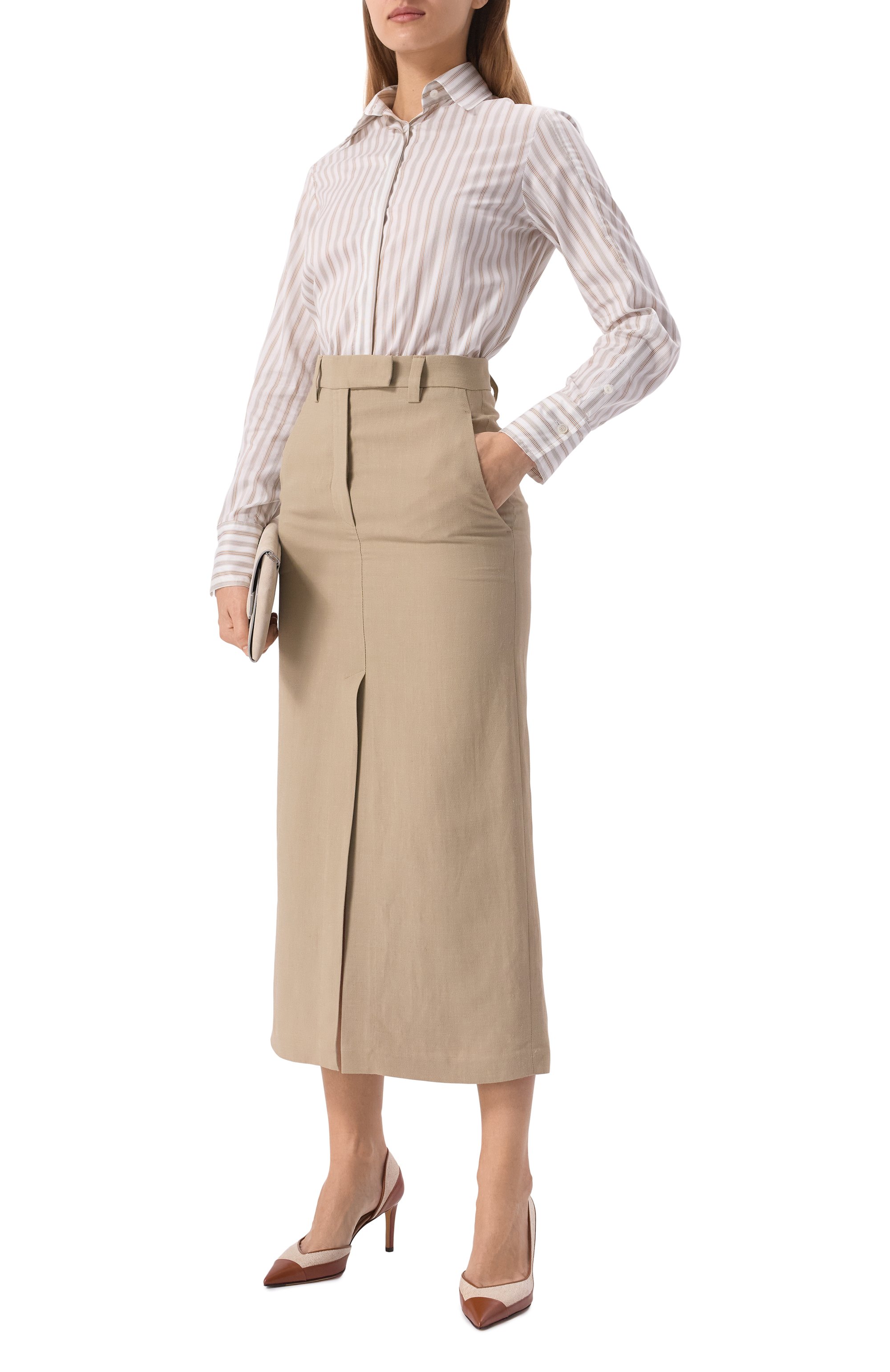 Рубашка из хлопка и шелка KITON, арт. D55442K0986E01, фото 2