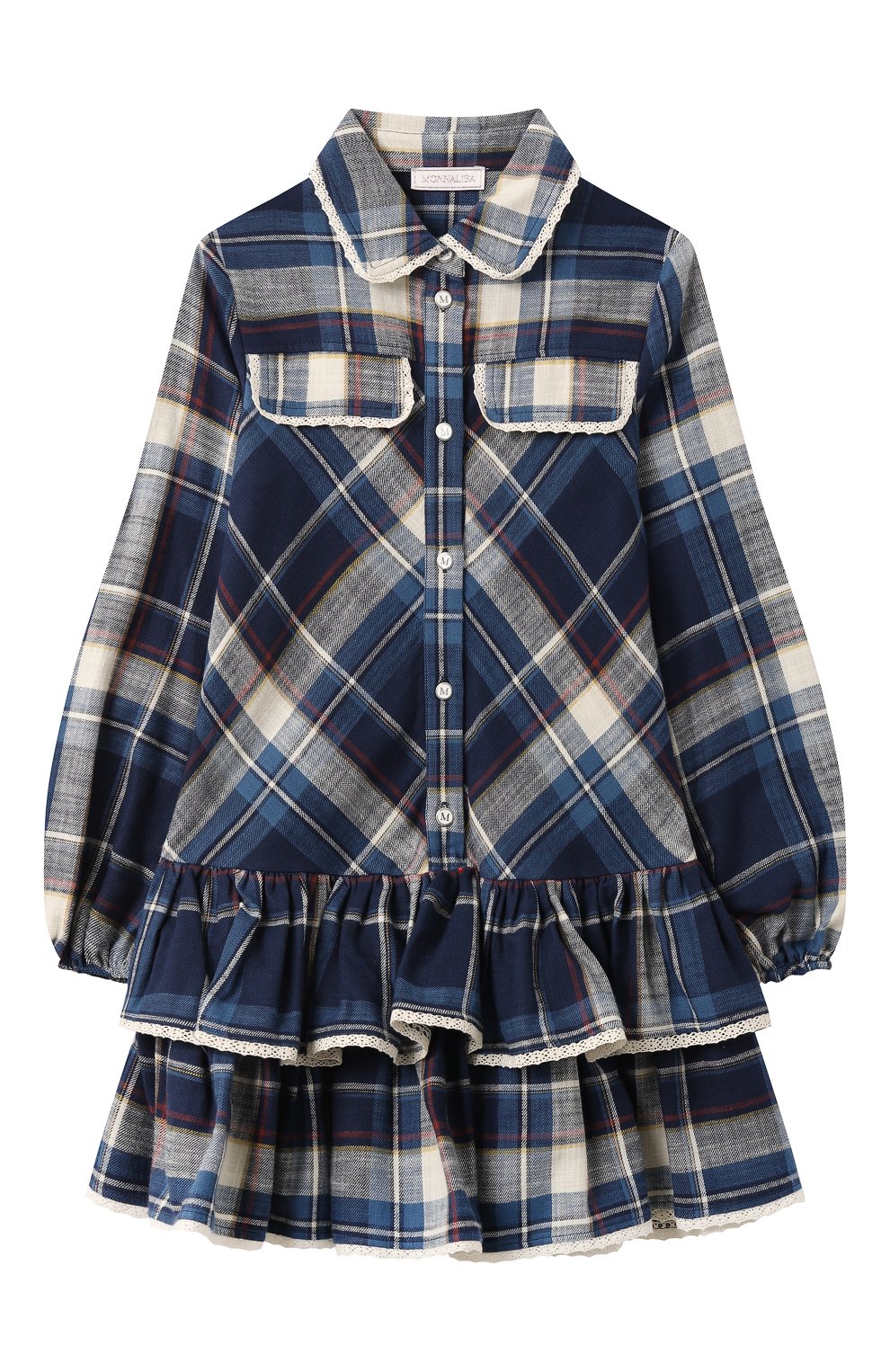 Хлопковое платье-рубашка MONNALISA, арт. 49D904, фото 1