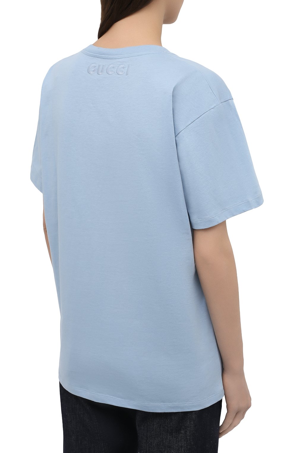 Хлопковая футболка GUCCI, арт. 615044/XJDBT, фото 4