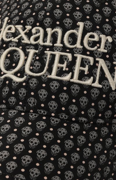 Бейсболка ALEXANDER MCQUEEN черно-белого цвета по цене 48850 руб., арт. 711304 4419Q, фото 4 Бейсболка ALEXANDER MCQUEEN, арт. 711304 4419Q, фото 4