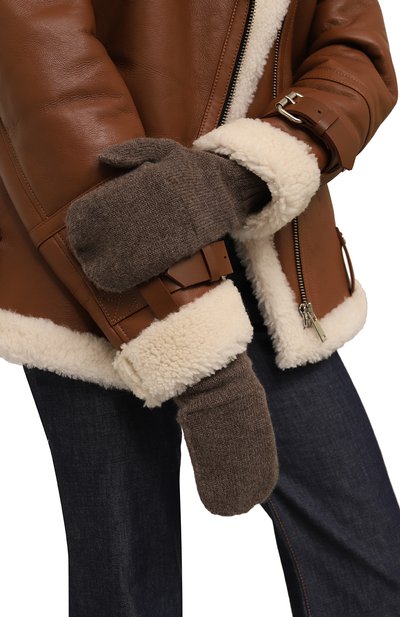 Кашемировые варежки-митенки  TEGIN, арт. 1928, фото 3