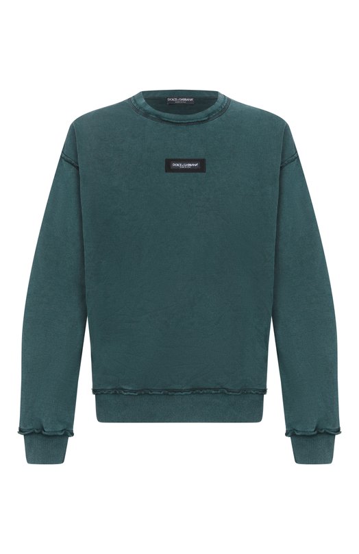 Хлопковый свитшот Dolce & Gabbana G9CAKT/G7P1R Зелёный G9CAKT/G7P1R