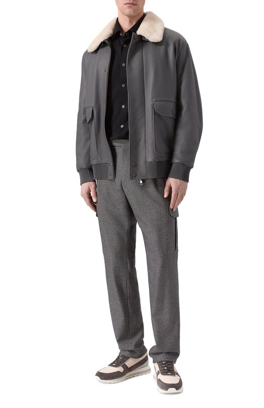 Хлопковая рубашка Kiton UMCNERHH0966514 Чёрный  UMCNERHH0966514 Фото 2