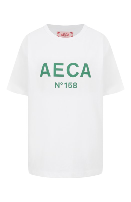 Хлопковая футболка AECA WHITE AWCMSSBBTTSST005A2.WHITE/GREEN (S) Белый AWCMSSBBTTSST005A2.WHITE/GREEN (S)