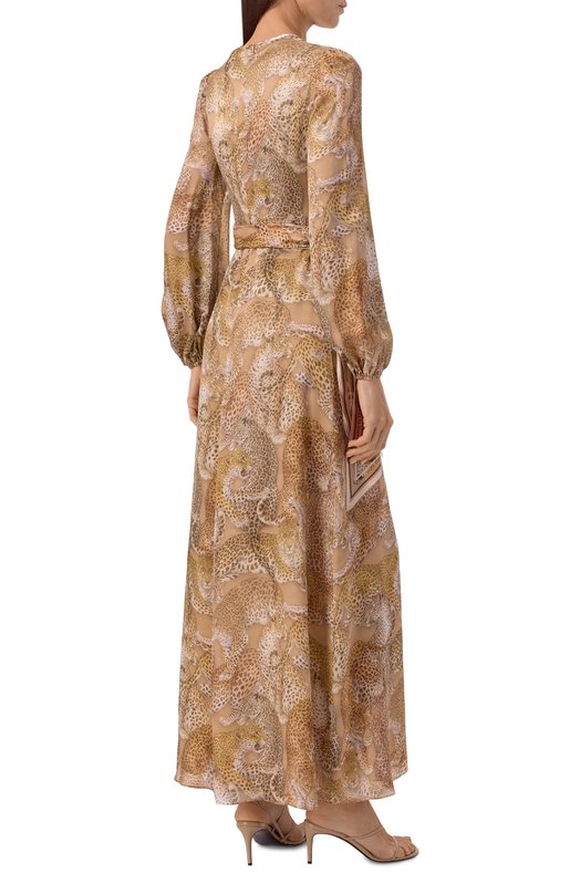 Шелковое платье Zimmermann 7103DC261 Леопардовый  7103DC261 Фото 3