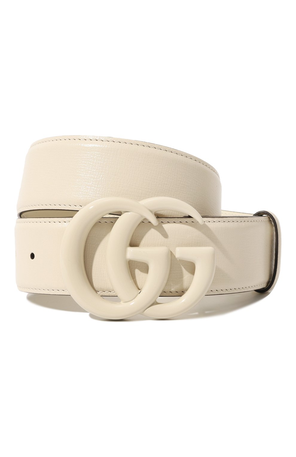Кожаный ремень GUCCI молочного цвета по цене 60480 руб., арт. 400593 18YXV, фото 1 Кожаный ремень GUCCI, арт. 400593 18YXV, фото 1
