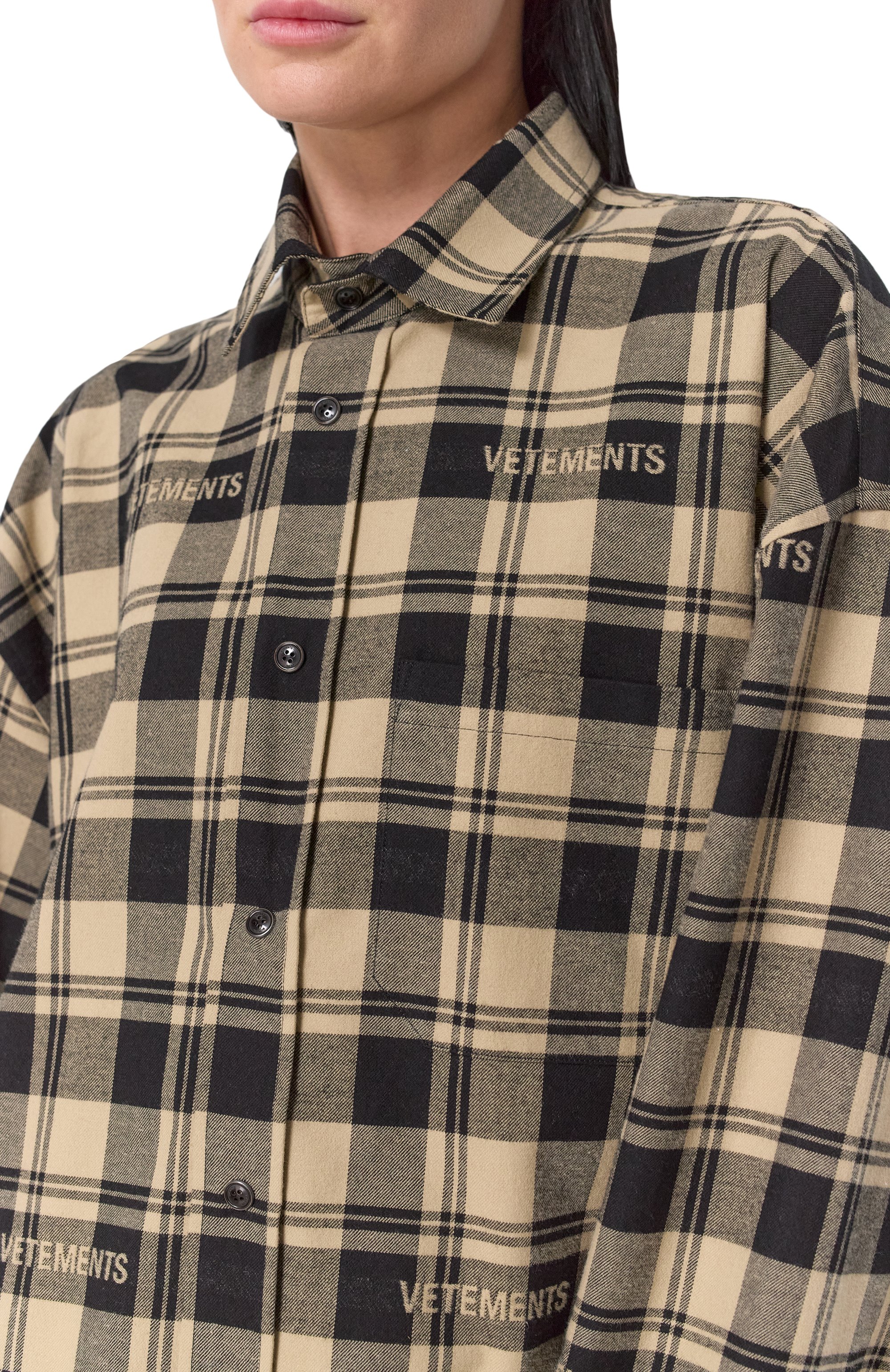 Хлопковая рубашка VETEMENTS, арт. UA65SB990B/C0TT0N, фото 8