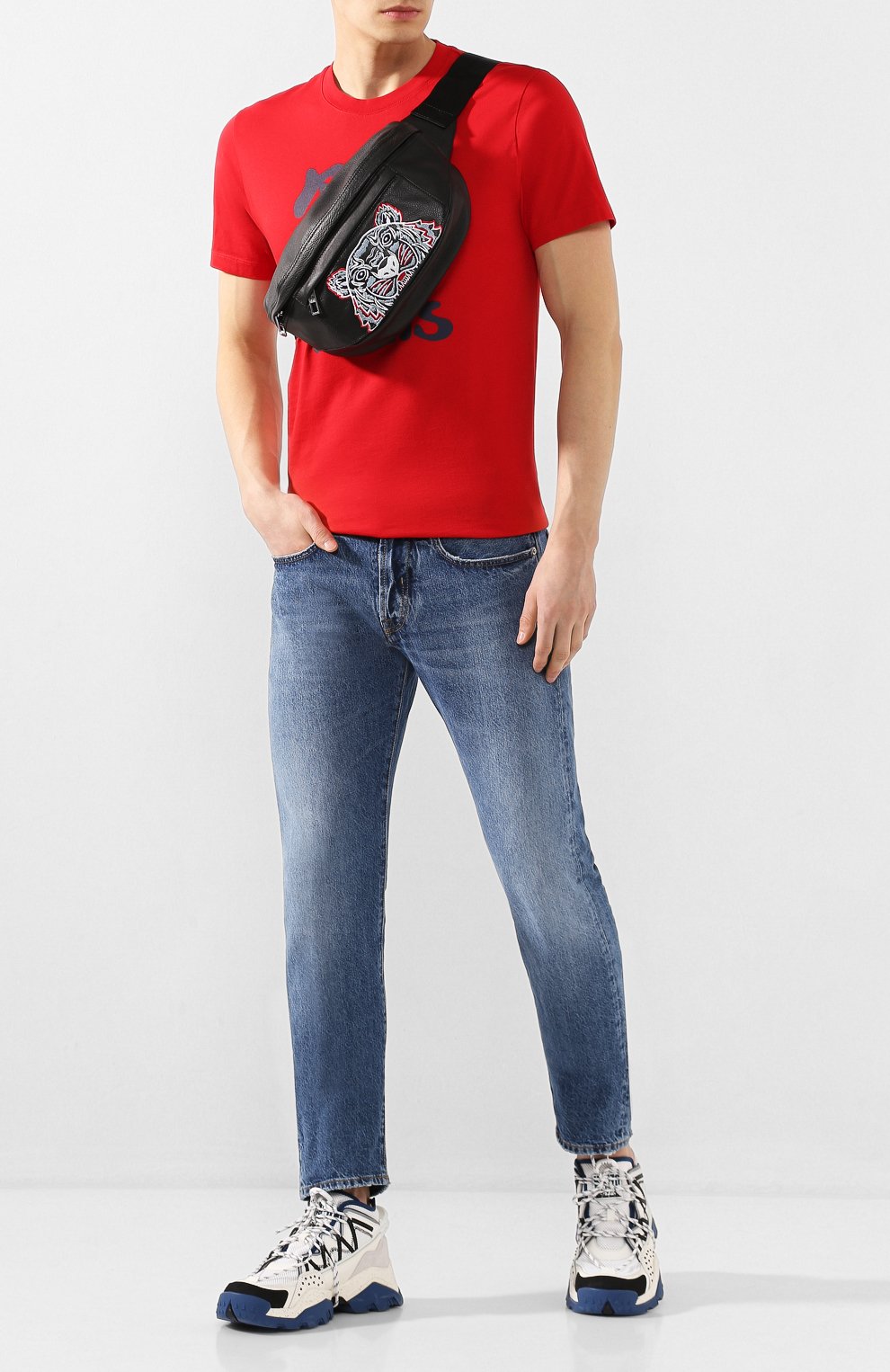 Кожаная поясная сумка KENZO, арт. F965SF305L49, фото 2