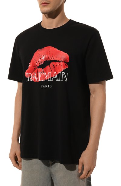 Хлопковая футболка BALMAIN, арт. DH0EG010/GE10, фото 3