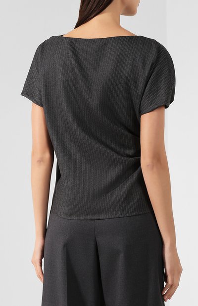 Шерстяной топ DRIES VAN NOTEN серого цвета по цене 78200 руб., арт. 192-30732-8182, фото 4 Шерстяной топ DRIES VAN NOTEN, арт. 192-30732-8182, фото 4